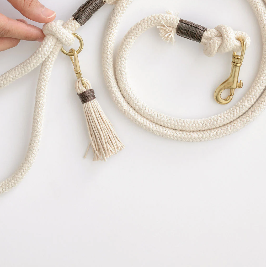 Organic Cotton Leash Ivory