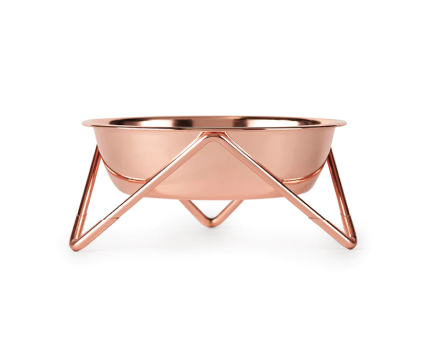 Luxe Meow Cat Bowl Copper Copper