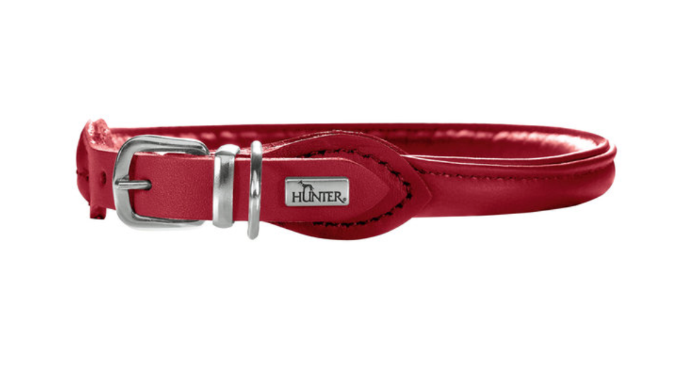 Elk Round and Soft Petit Leather Collar for smaller dogs
