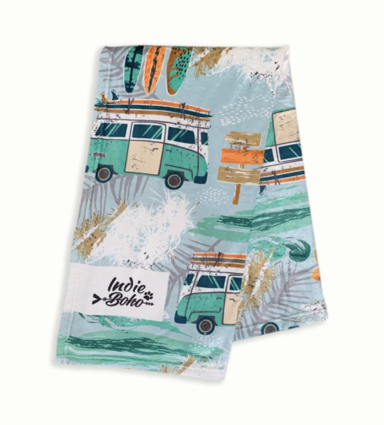 Byron Surf Designer Pet Blanket by Indie Boho