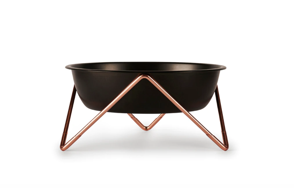 Luxe Woof Bowl - Copper/Black