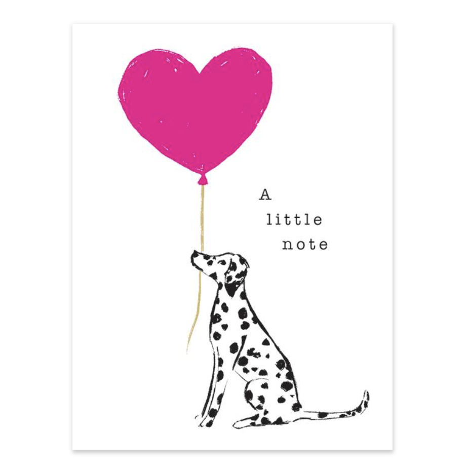 Rachel Ellen - A Little Note Dalmatian Mini Notecard