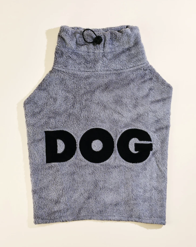 DOG poncho grey - boutique dog accessories