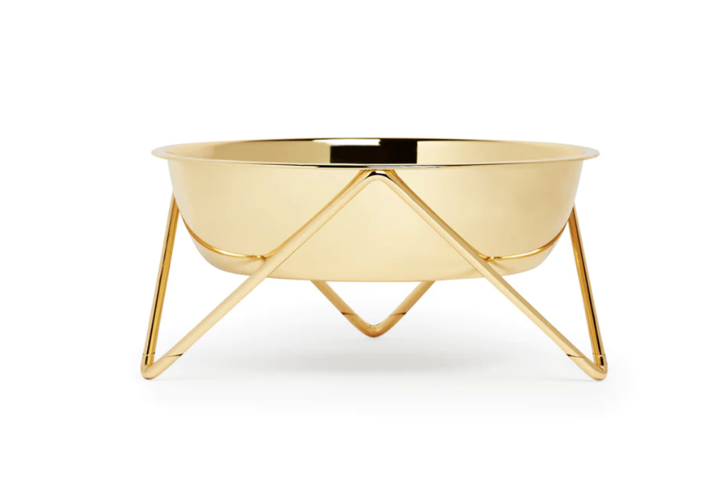 Luxe Woof Bowl - Gold/Gold