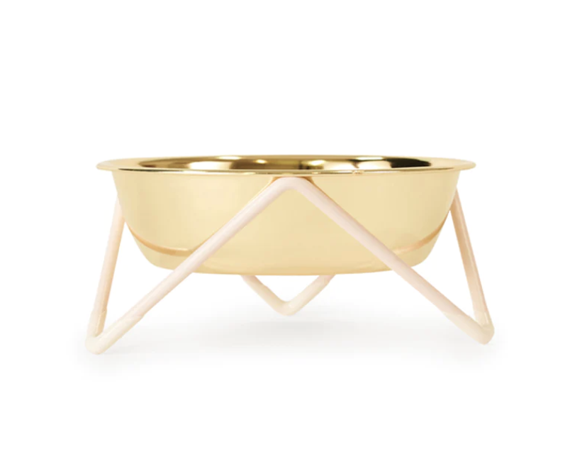 Luxe Meow Cat (or Mini Woof Dog) Bowl - Blush/Gold