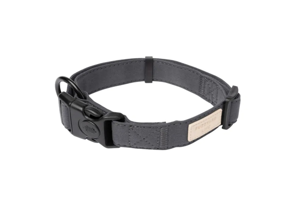 FuzzYard Life Cotton Dog Collar - Slate Grey