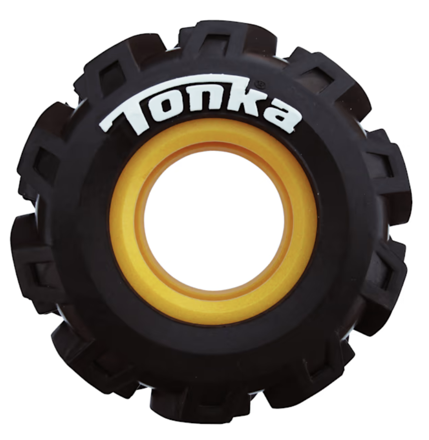 Tonka Seismic Tread Black with Yellow Insert - for Extreme Chewers