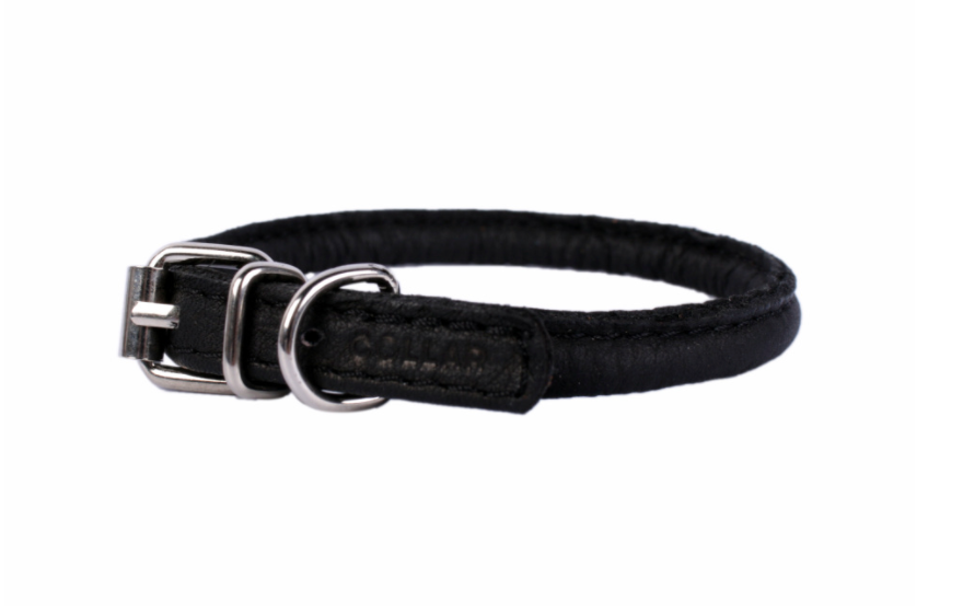 Round Leather Dog Collar by Collar Soft