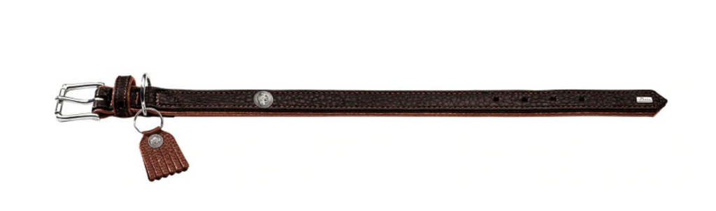 Cody Bison Collar by Hunter - dark brown