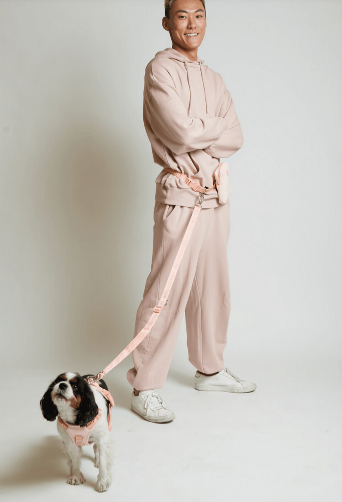 Wearing the Peach GO! With Ease Hands Free Leash