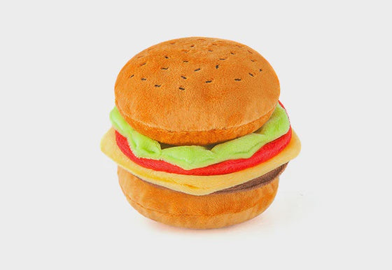 Classic American Burger Dog Toy